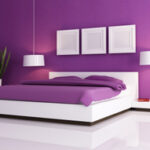 purple and white bedroom
