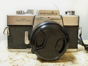 A Minolta SRT-201 35mm Film Camera