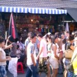 Shoe Stall at Chatuchak – complete with all the crowds!!