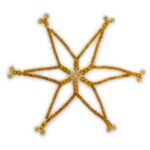 Isolated Gold Christmas Beaded Star