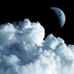 Moon and cloud.